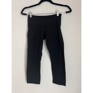 Lululemon Cropped Leggings High Rise Yoga Pants Athletic‎ Black Size Unknown